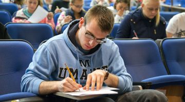 Connor Smart in one of his classes.