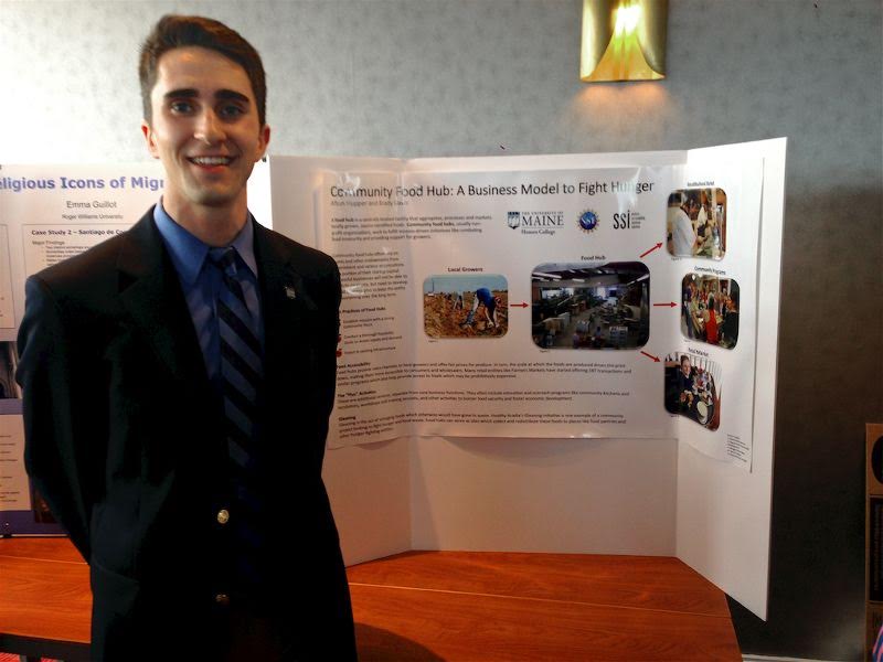 Brady Davis at NRHC with his poster.