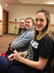 Honors Tutorial students at Bangor Comic and Toy Convention in April.