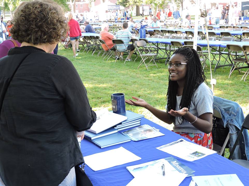 Noelle Leon-Palmer at Prospective Students Day
