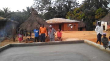 A new drying floor in Sierra Leone.