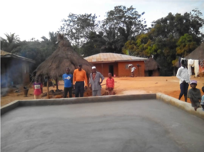 A new drying floor in Sierra Leone.