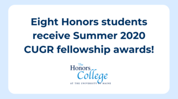 Eight Honors Students Receive Summer 2020 CUGR Fellowships