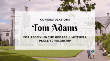 Peace Scholarship Announcement - Tom Adams